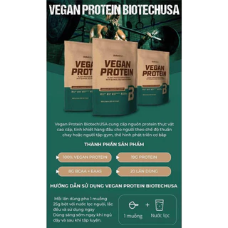 [Chính hãng] Gói Dùng Thử Whey Protein Thực Vật – Vegan Protein BiotechUSA