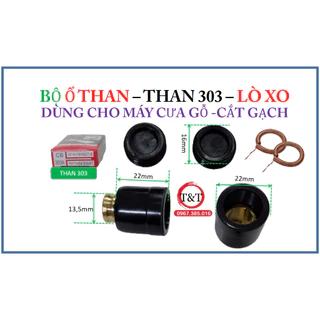 Bộ ổ than 303 dùng cho máy cắt gạch, cưa gỗ gồm 2 ổ than, 2 lò xo và 1 đôi than maitera 303 (xem hình)