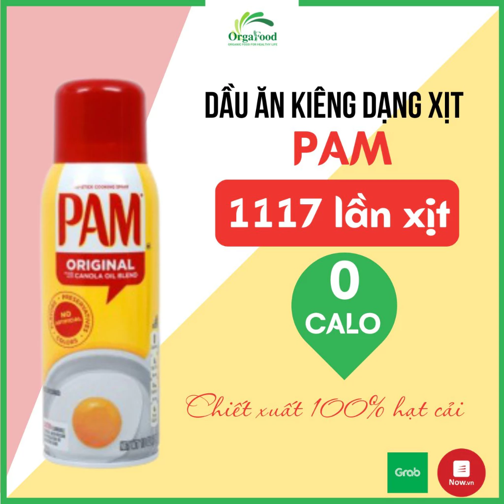 Dầu Pam dạng xịt 12oz eat clean không năng lượng dành cho người ăn kiêng