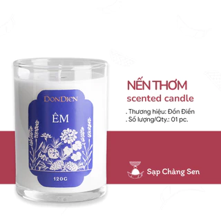 Nến thơm hũ thủy tinh (Đồn Điền) - 120g | ấm, êm, thở