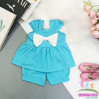 Bộ Bé Gái Nơ Xinh Xắn Đồ Bộ Cho Bé Thun Cotton Co Giãn Tốt Vải Mềm Mát (10-25kg)