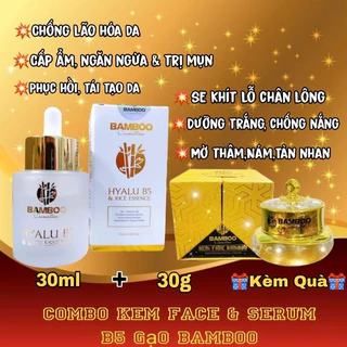 [Mẫu mới] Combo kem face bamboo, serum B5 bamboo dưỡng da trắng hồng