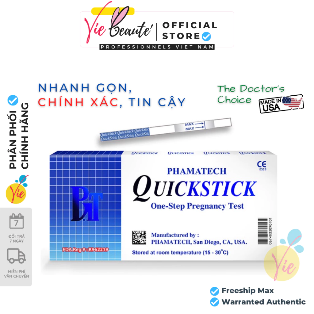 Que thử thai quickstick - Thử thai Quickstick USA cho kết quả nhanh chính xác ( Chính Hãng QUICKSTICK )