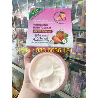 kem trắng da toàn thân chống nắng mới chiết xuất từ sữa non và dâu tươi hủ 250g (chính hãng