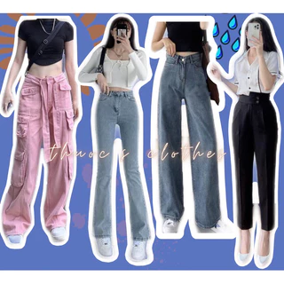 Tổng hợp quần ống rộng, quần jeans thanh lý( ảnh thật shop chụp)