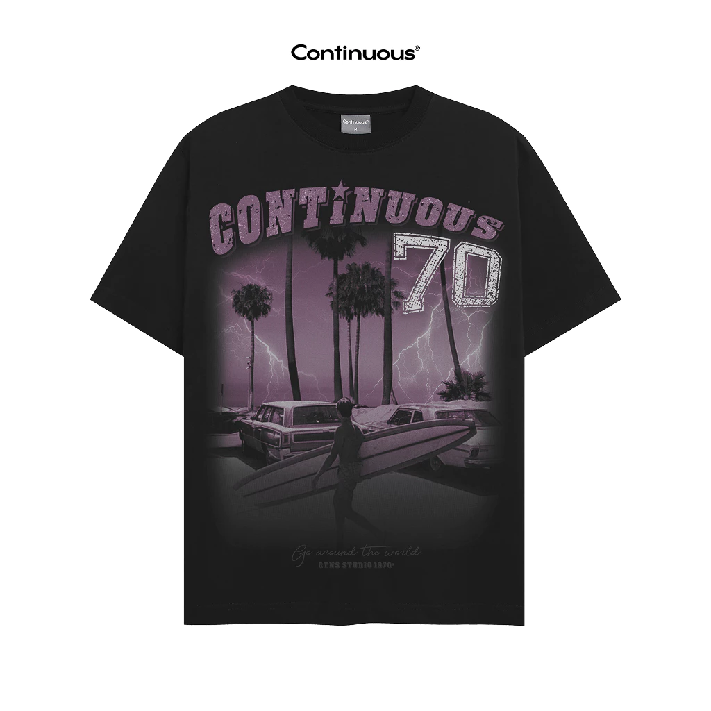 Áo thun Continuous - CTNS - GO AROUND THE WORLD/ Black