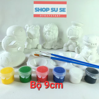 Tượng thạch cao cho bé tô màu. Bộ 6 tượng. Cao khoảng 9 cm