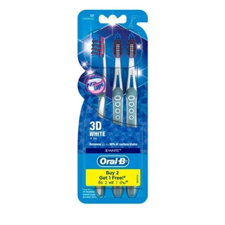 Bàn Chải Đánh Răng Oral-B 3D White Toothbrush vỉ 3 cây