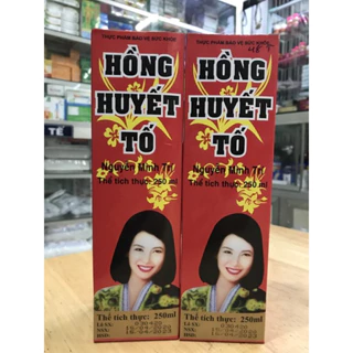 Hồng Huyết Tố (Điều hòa kinh nguyệt,giảm đau bụng kinh).Chai 250 ml