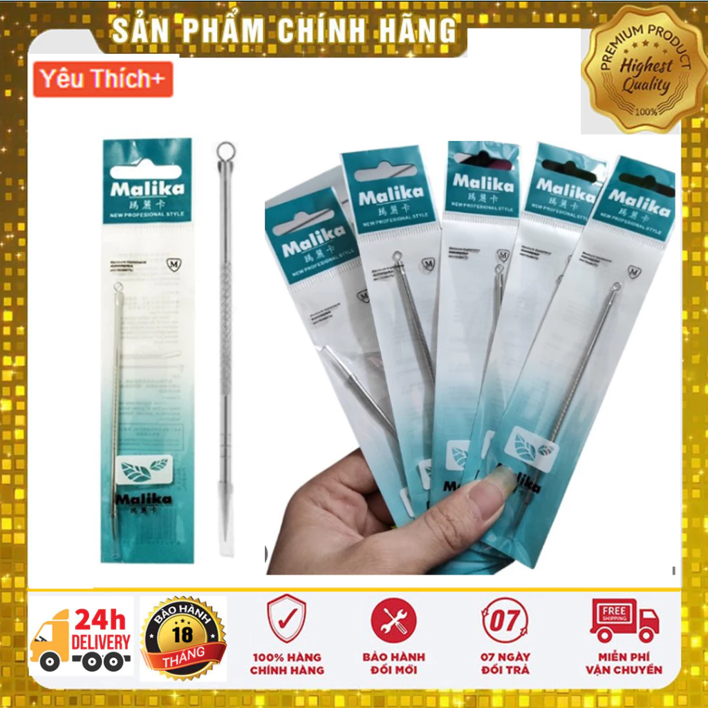 Que Nặn Mụn Malika Inox 304 Chính Hãng Nhật Bản Siêu Bền Siêu Tiện Lợi CHO CÁ NHÂN VÀ SPA