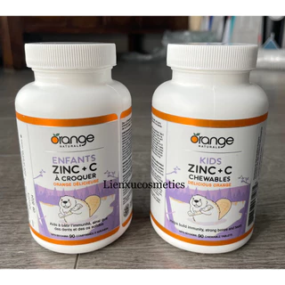 Viên nhai Orange Naturals Kids Zinc + C Chewables 90 viên cho bé