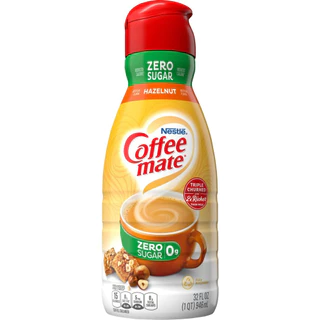 KEM SỮA HAZELNUT KHÔNG ĐƯỜNG - ÍT CALO Nestle Coffee Mate Liquid Coffee Creamer, Zero Sugar, Reduced Calorie, 946ml