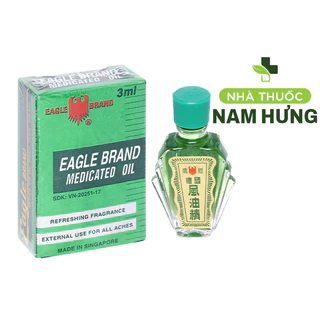 Dầu gió xanh Con Ó Eagle Brand Medicated Oil 3ml, 12ml