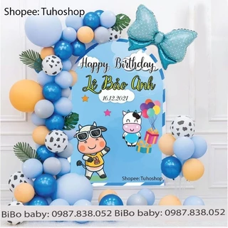 Sét bóng trang trí sinh nhật cho bé trai bé gái tuổi trâu - BiBo baby