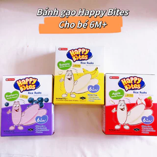 Bánh gạo ăn dặm Happy Bites đủ vị cho bé từ 6m+