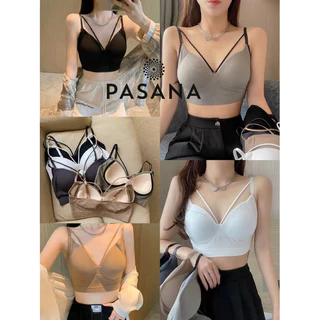 Áo Bra Nữ Áo Lót Nữ cao cấp Vải cotton mút liền nâng ngực cực tốt cổ chữ v sexy V300