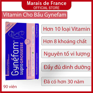 [dùng cho trc khi mang thai, mang thai, sau sinh] Vitamin Bầu Gynefam Supra Pregnancy 90 viên
