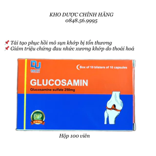 Viên uống XƯƠNG KHỚP GLUCOSAMIN Sulfate 250mg giảm đau nhức xương khớp, hỗ trợ điều trị thoái hóa khớp