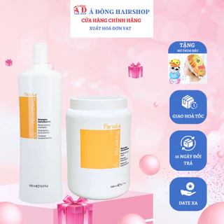 [+Mũ trùm] BỘ DẦU GỘI XẢ FANOLA NUTRICARE NOURISHING CHO TÓC KHÔ MỀM MƯỢT CHÍNH HÃNG Ý 1000ml+1500ml