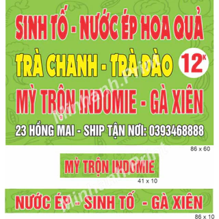 Decal dán xe Trà sữa, Nước ép bánh mì... theo yêu cầu