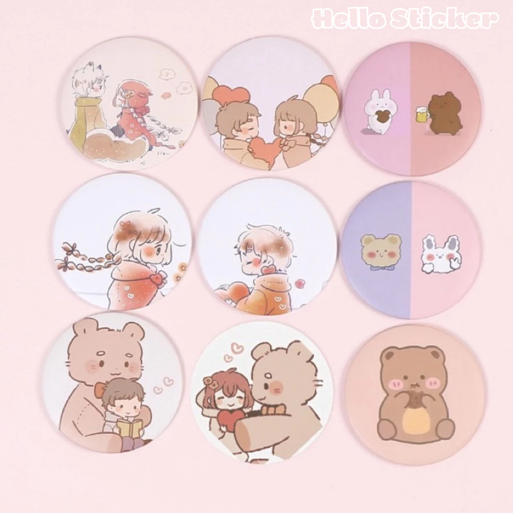 Gương mini 1 mặt cầm tay nhiều mẫu họa tiết cute dễ thương giao ngẫu nhiên