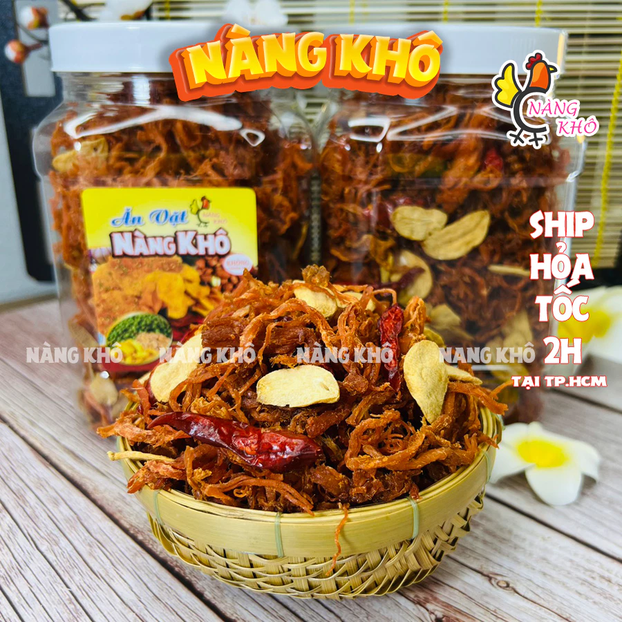 1Kg Heo Khô Cháy Tỏi ( Giòn ngon – đậm vị ) | Đồ ăn vặt Nàng Khô