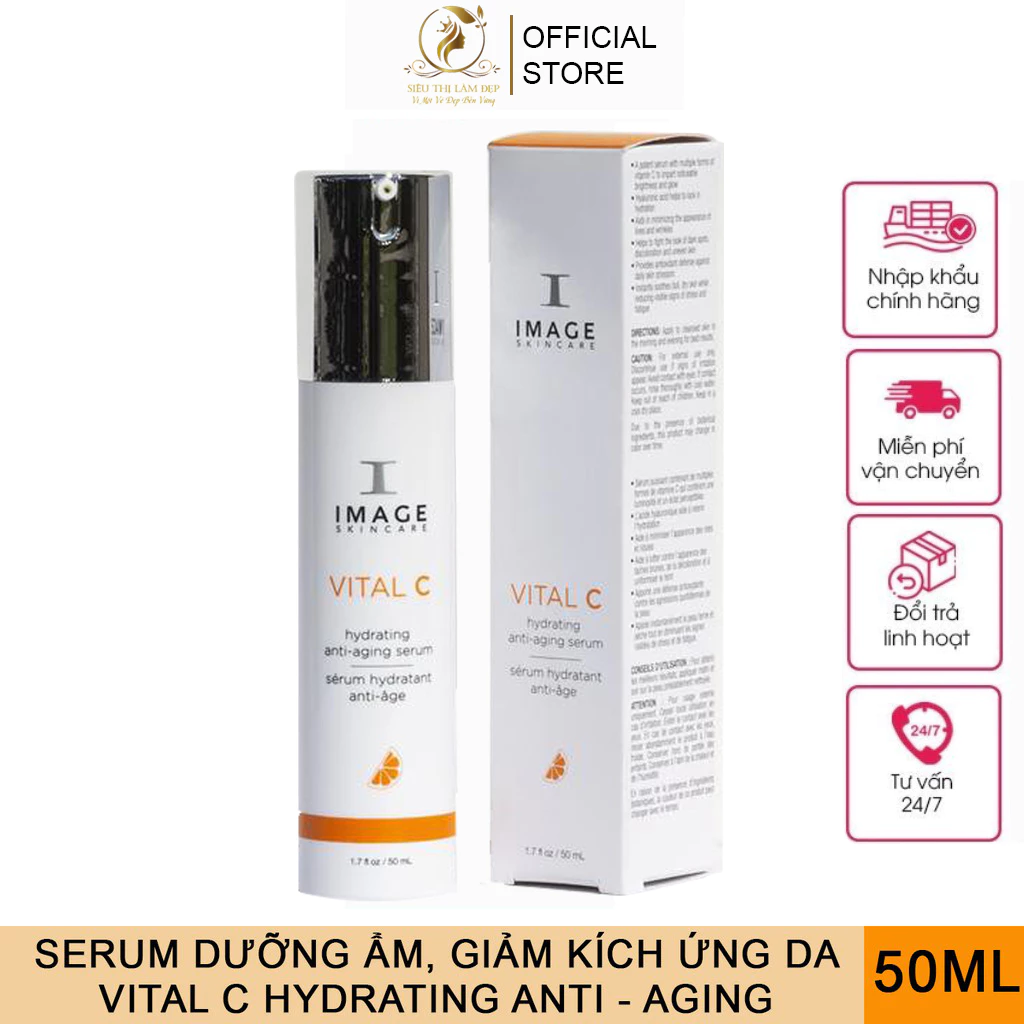 Serum Dưỡng Ẩm Và Giảm Kích Ứng Da Image Skincare Vital C Hydrating Anti Aging Serum 50ml