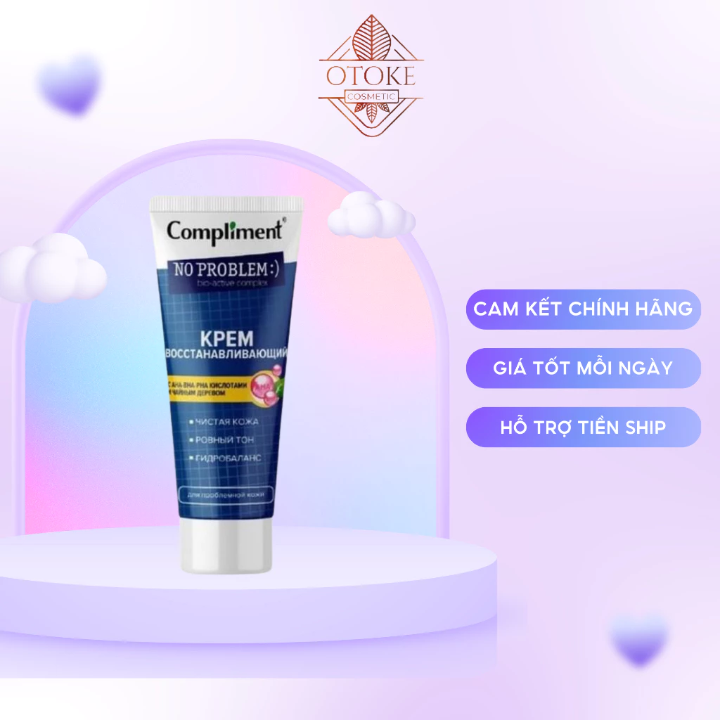 [Chính hãng - Có tem phụ] Kem Dưỡng Compliment No problem AHA-BHA-PHA Phục Hồi, Tái Tạo Da Dầu Mụn 50ml