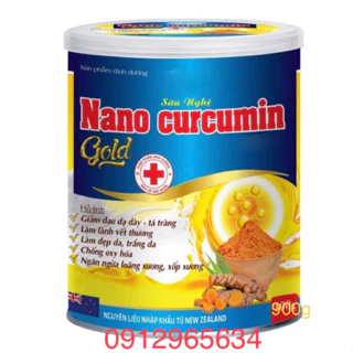 900g Sữa nghệ Nanocurcumin Gold giảm đau dạ dày, tá tràng, làm đẹp da, trắng da, chống oxy hoá, ngừa loãng xương