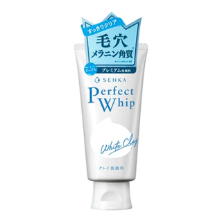 Sữa Rửa Mặt Senka Perfect Whip 120g Mẫu Mới Nhật Bản Sạch Sâu, Dưỡng Ẩm, Sáng Hồng Rạng Rỡ-màu trắng (đất sét)