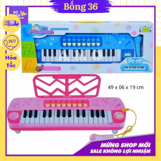 Combo Đồ Chơi Đàn Piano Cho Bé Có Đèn Nhạc Và Micro Chuẩn Âm Cho Bé