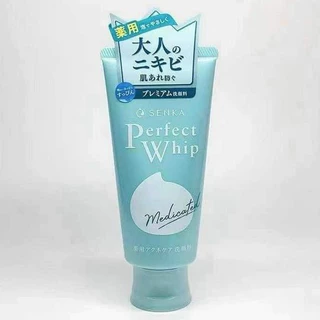 Sữa Rửa Mặt Senka Perfect Whip 120g Mẫu Mới Nhật Bản Sạch Sâu, Dưỡng Ẩm, Sáng Hồng-Xanh dương (da mụn))