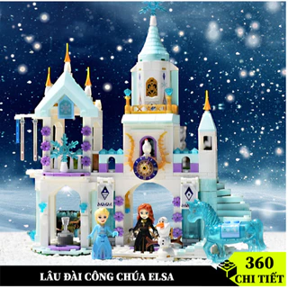 Bộ Đồ chơi xếp hình Công chúa Elsa Snow Castle lâu đài tuyết  , cho bé gái 360 CHI TIẾT