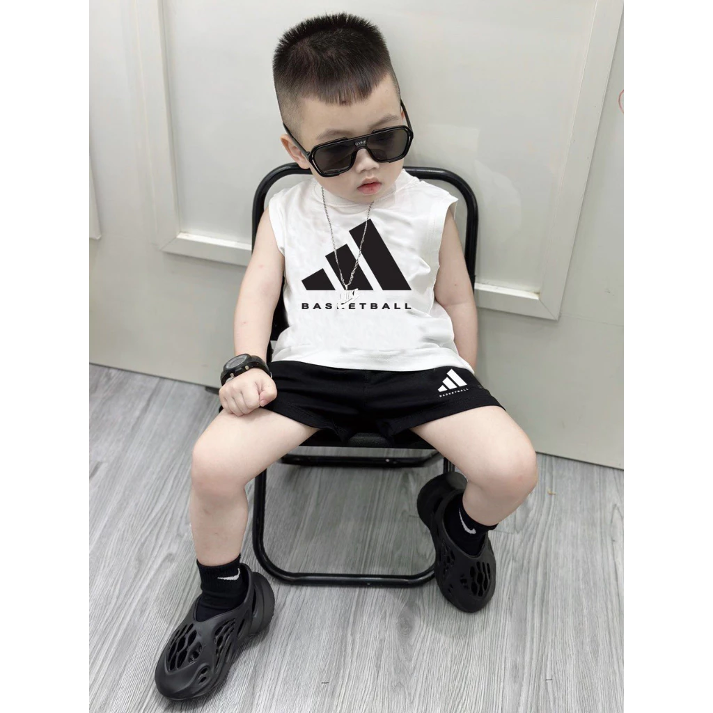 Set quần áo Tank top Base Ball cho bé chất cotton co giãn thoáng mát HOBI KIDS