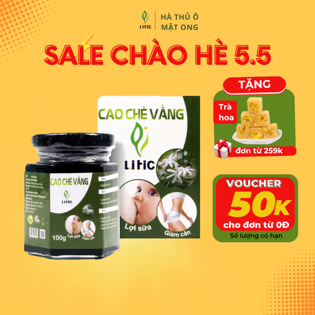 trà vằng lợi sữa Litic 100g , cao trà vằng hỗ trợ giảm cân sau sinh mẹ đẹp con khôn CHÍNH HÃNG