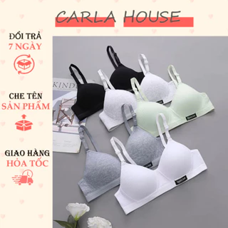 [Che tên] Áo Ngực Nữ Sinh Cotton Không Gọng Đệm Mỏng Phom Ôm Không Hở Viền 139