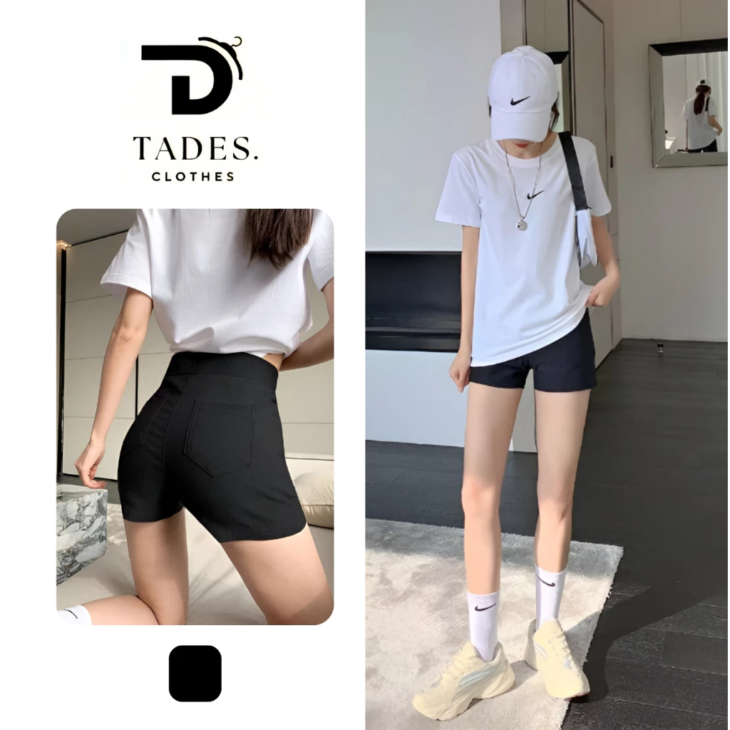 Quần đùi nữ - Quần legging Knit Short Trendy chất thun dày dặn