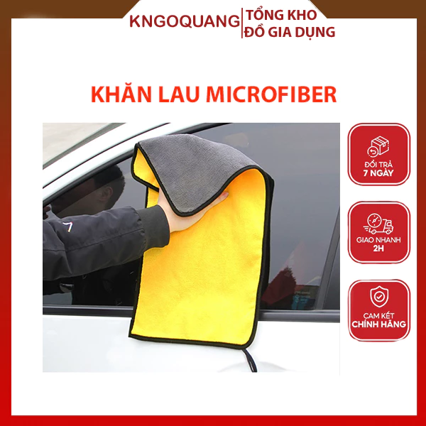 Khăn lau Microfiber 30x30cm siêu thấm hút nước, lau bếp, lau kính chuyên dụng đa năng có 2 mặt cao cấp