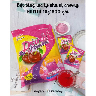 [ Ngon mát ] Combo 20 gói Bột tăng lực tự pha Haitai/ Nước tăng lực Vị bò húc - Cherry - Cola 18g ngon tiện lợi