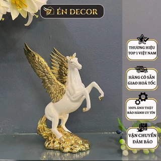 Tượng ngựa phong thuỷ có cánh ÉN DECOR tượng ngựa thiên thần để bàn decor trang trí nhà cửa, văn phòng