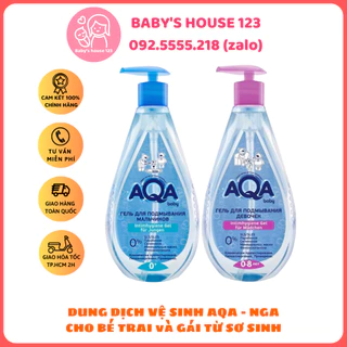 Dung Dịch Vệ Sinh Bé Gái/ Bé Trai AQA Baby Của Nga Cho Bé 0-8 tuổi -  Chai 250ml