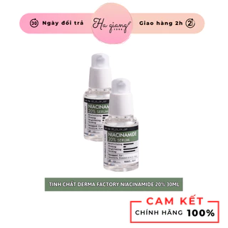 Tinh chất serum Derma Factory Niacinamide 20% 30ml dưỡng trắng da, giảm mụn, se khít lỗ chân lông