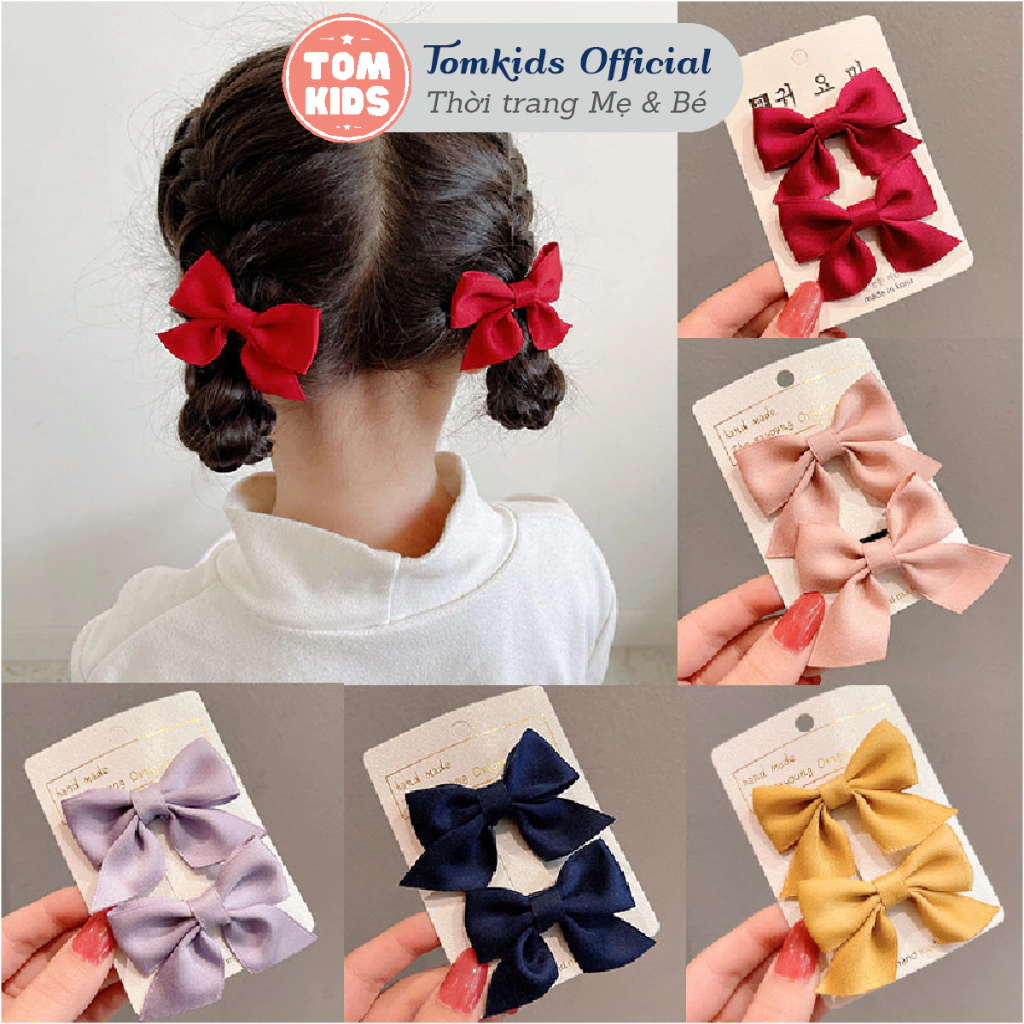 SET 2 / Bộ kẹp tóc nơ thời trang Hàn Quốc quà tặng kẹp tóc dễ thương và tinh tế cho bé mã PK-010