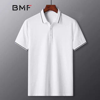 Áo Thun Polo Nam Nữ Trơn Basic Phối Viền Ngắn Tay Cổ Bẻ Vải Cotton Thoáng Mát BMF