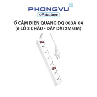 Ổ cắm Điện Quang ĐQ 003A-04 (6 lỗ 3 chấu - dây dài 2m/5m) - Bảo hành 12 tháng