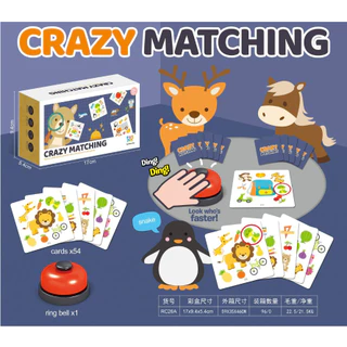 [KÈM CHUÔNG] ĐỒ CHƠI GIÁO DỤC TƯƠNG TÁC CRAZY MATCHING TÌM HÌNH GIỐNG NHAU GIÚP BÉ NHANH TAY NHANH MẮT, LUYỆN TẬP TRUNG