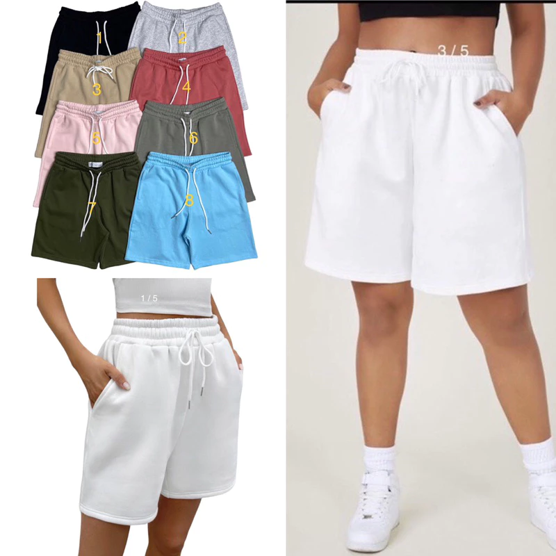 Quần đùi short nữ zara có dây rút form rộng chất thun nỉ da cá dày mịn