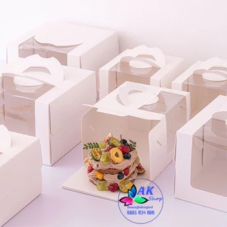 SET 10 HỘP BÁNH KEM 16CM TRẮNG (CAO 12.5CM) / 2111.108