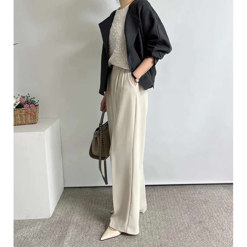 (Aheun.studio)QUẦN ỐNG SUÔNG LƯNG CAO HACK DÁNG FORM CHUẨN HÀN QUỐC (Moca Culottes)