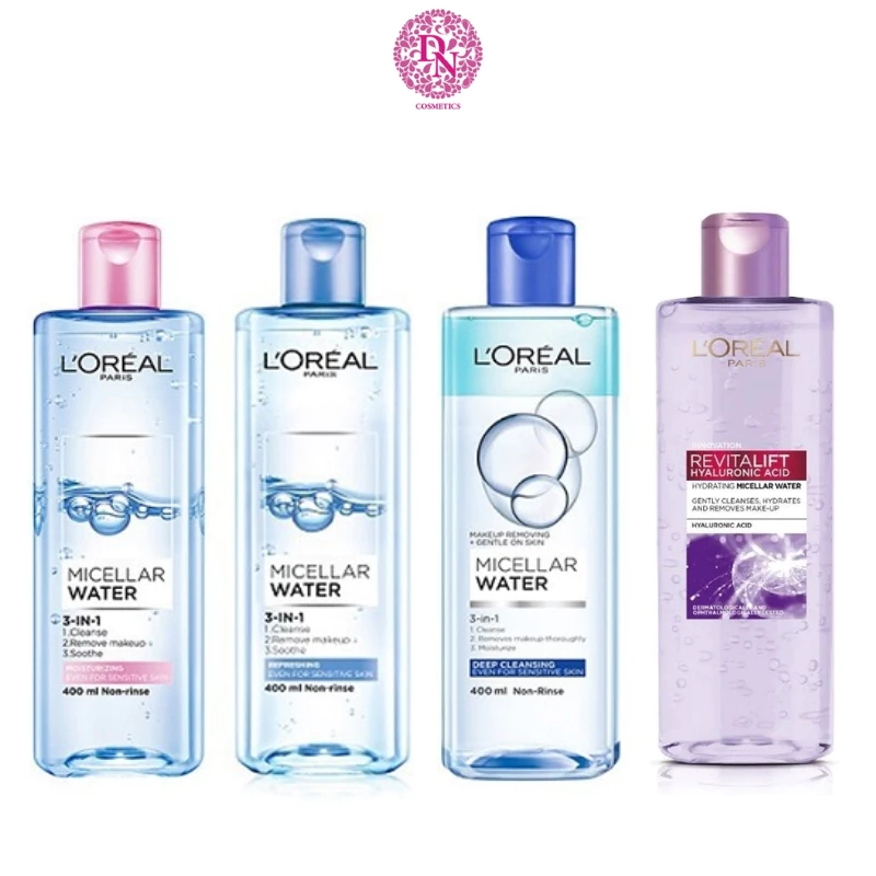 Nước tẩy trang làm sạch sâu 3in1 L’oreal Micellar Water 400ml